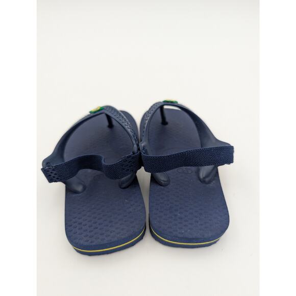 Havaianas Baby Brasil Logo Flip Flop Sandals Dark Blue Kids Size US7C EU23 - Picture 5 of 11
